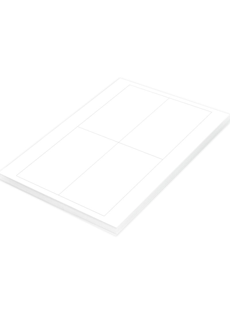 FIS ملصقات ليزر متعددة الأغراض من FIS، لون أبيض، حجم 78.7X139.7MM (4 ملصقات × 100 ورقة) 400 ملصق، حجم: A4 (21X29.7 سم)، عبوة من 100 ورقة -FSLA4-3-100 - Image 2