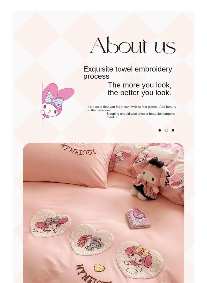 Pochacco Anime Bedding Set 3 Piece 3D Cartoon Cute Printed Soft Microfiber Comforter Set with Zipper Closer Gifts for Kids Teenagers Adult - Image 4