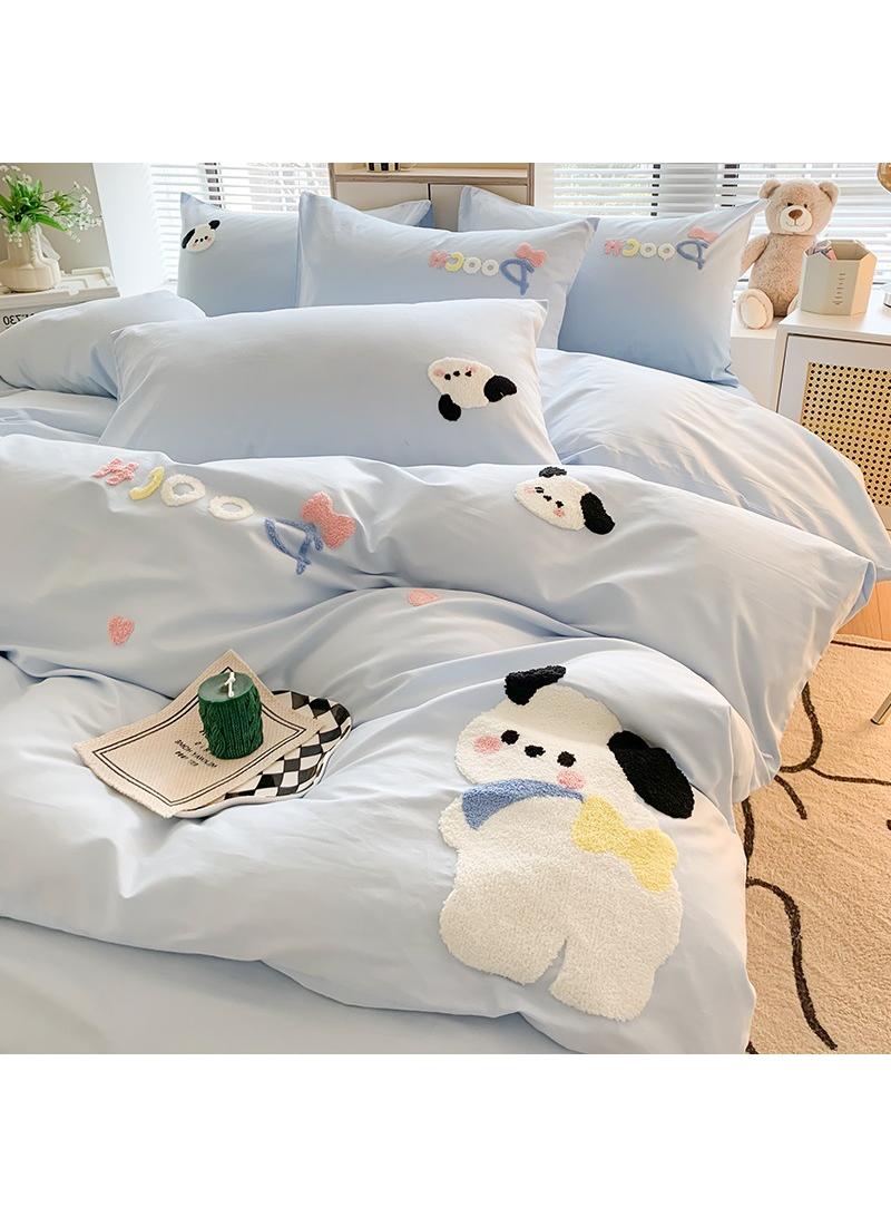 Pochacco Anime Bedding Set 3 Piece 3D Cartoon Cute Printed Soft Microfiber Comforter Set with Zipper Closer Gifts for Kids Teenagers Adult - Image 1