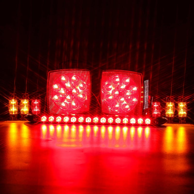 LINKITOM Submersible LED Trailer Tail Light Kit, Super Bright Brake Stop Turn Reverse Tail License Lights for Under 80 Inch Trailer Boat Utility Trailer Marine Camper RV - Image 2