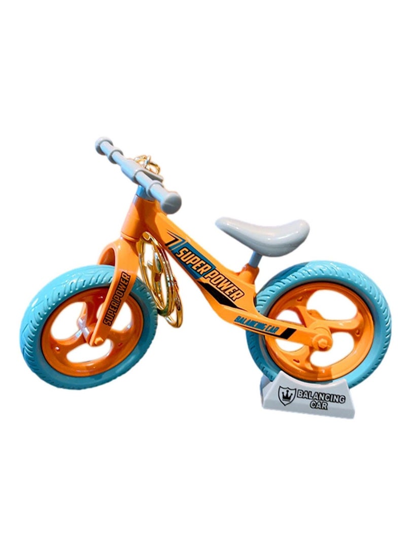 Unique Key Pendant - Pulley Bicycle Keychain for Handbags and Backpacks, Novelty Desktop Decoration, Bicycle Model Charm Keychain Cute Pendant Creative Gift (Orange Color)  - Image 1