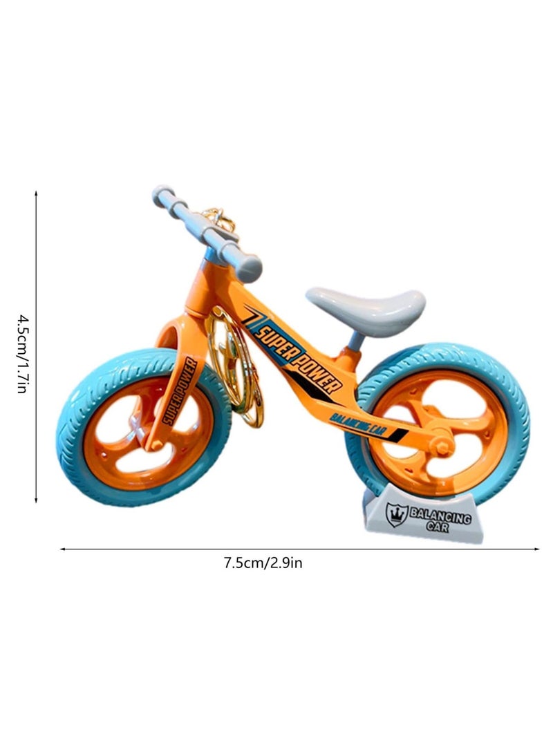Unique Key Pendant - Pulley Bicycle Keychain for Handbags and Backpacks, Novelty Desktop Decoration, Bicycle Model Charm Keychain Cute Pendant Creative Gift (Orange Color)  - Image 2