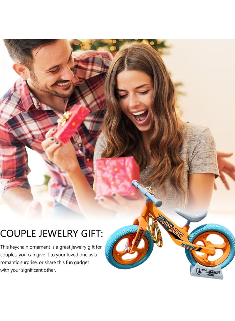 Unique Key Pendant - Pulley Bicycle Keychain for Handbags and Backpacks, Novelty Desktop Decoration, Bicycle Model Charm Keychain Cute Pendant Creative Gift (Orange Color)  - Image 3