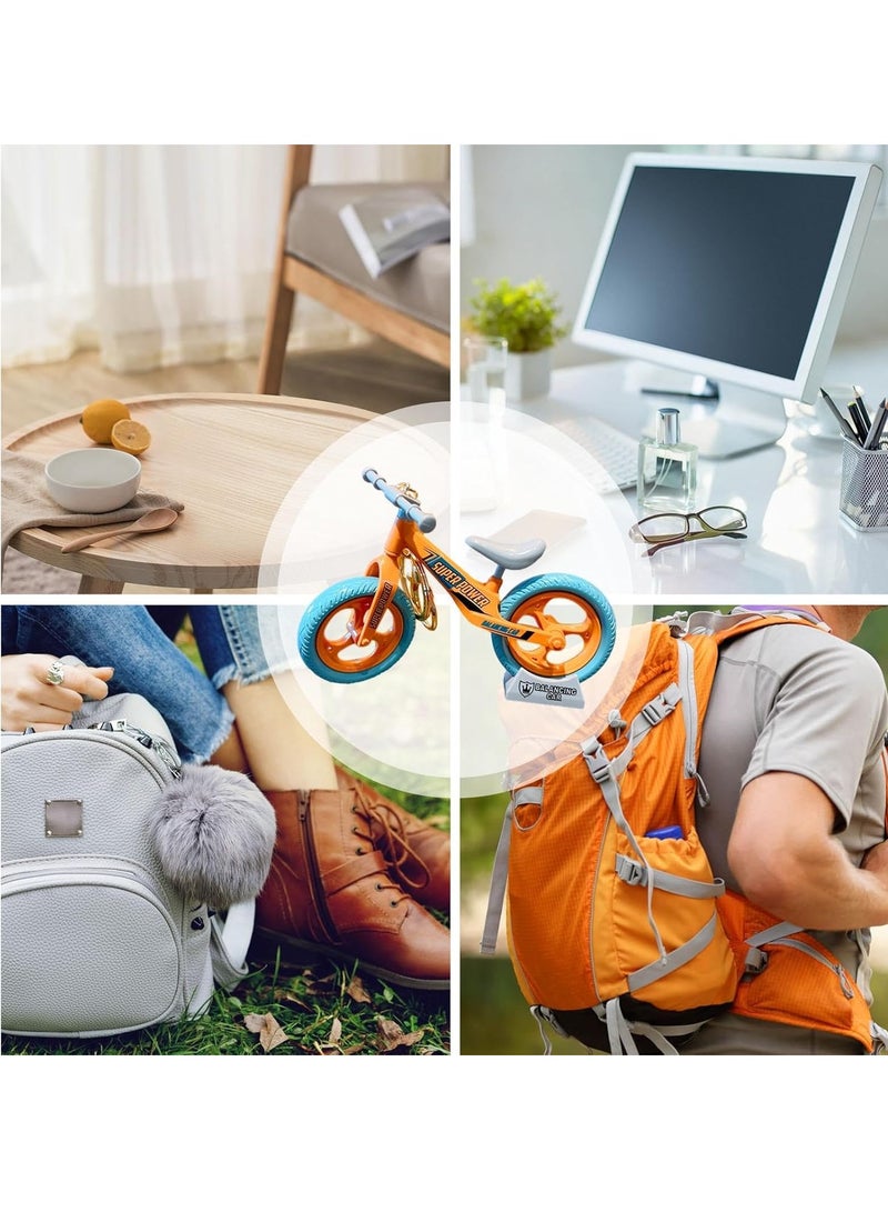 Unique Key Pendant - Pulley Bicycle Keychain for Handbags and Backpacks, Novelty Desktop Decoration, Bicycle Model Charm Keychain Cute Pendant Creative Gift (Orange Color)  - Image 4