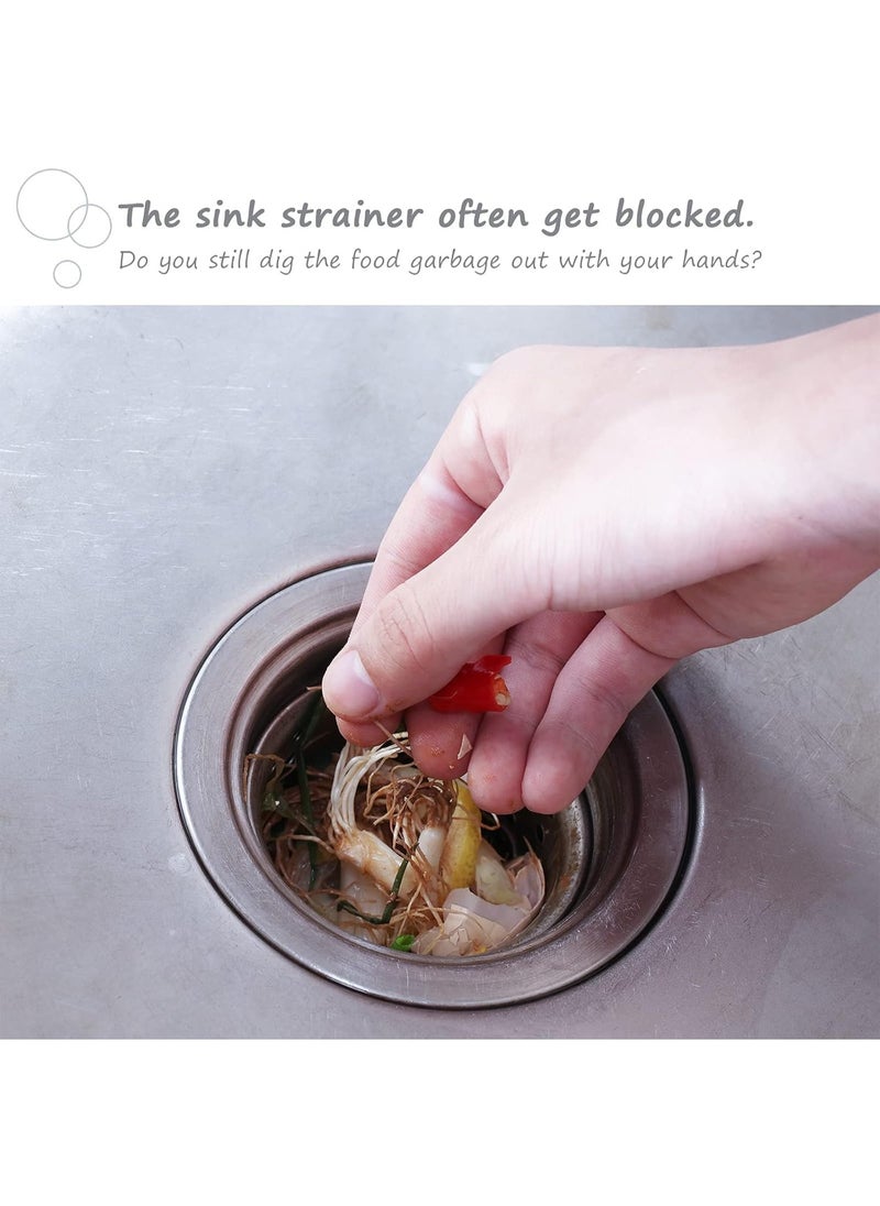 Kitchen Sink Strainer Trash Bag,100 PCS Drain Nets for Sink, Sink Strainer Filter Mesh Bag, Kitchen Sink Trash Mesh Bag, Disposable Anti-Clogging Elastic Filter Bags, Fits Most Sizes of Sink Strainer