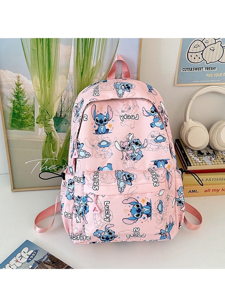 ستيتش حقيبة ظهر طلابية عصرية بطباعة غرزة، حقيبة ظهر رياضية خفيفة الوزن، سعة كبيرة، 30*40*13 سم. - Image 1