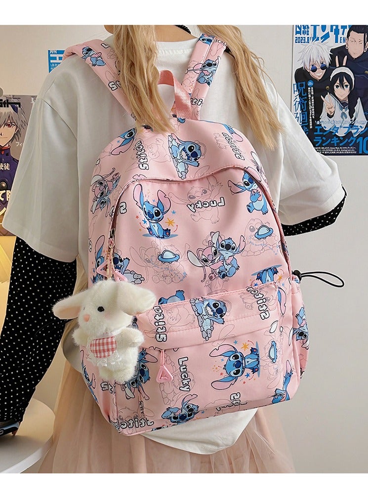 ستيتش حقيبة ظهر طلابية عصرية بطباعة غرزة، حقيبة ظهر رياضية خفيفة الوزن، سعة كبيرة، 30*40*13 سم. - Image 2