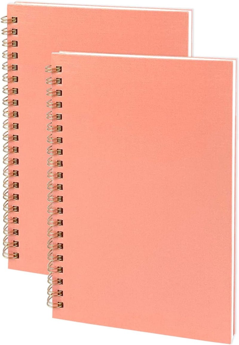 DSTELIN Pastel Pink Sketch Coil Notebooks 2Pack 75 x 51 Inches Hardcover with 1150GSM Cardstock 100 Pages  50 Sheets 100GSM Paper  - Image 1