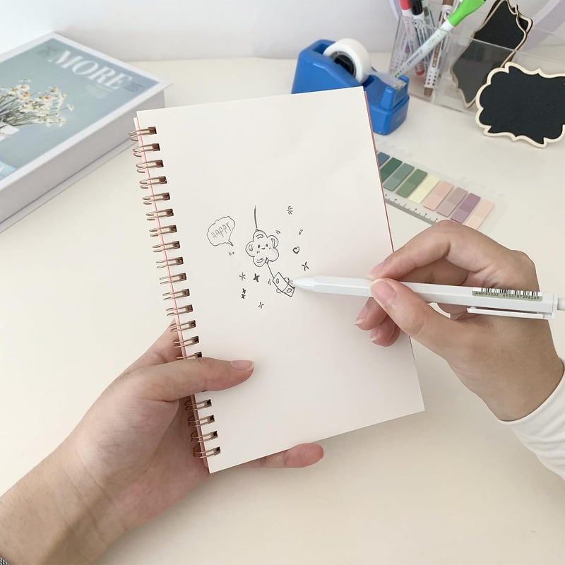 DSTELIN Pastel Pink Sketch Coil Notebooks 2Pack 75 x 51 Inches Hardcover with 1150GSM Cardstock 100 Pages  50 Sheets 100GSM Paper  - Image 4