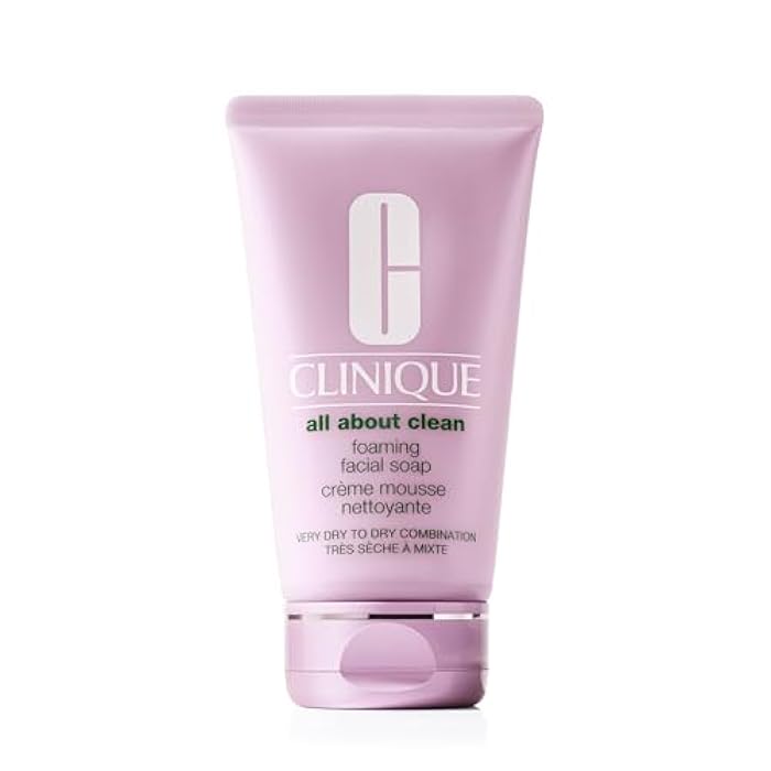 Clinique All About Clean Foaming Face Wash With Hyaluronic Acid + Glycerin For Very Dry to Dry Combination Skin Types, 5 Fl Oz - Image 1