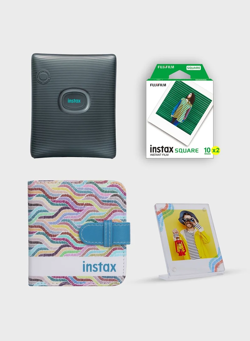 FUJIFILM Instax Square Link Smartphone Printer Green Photo Kit