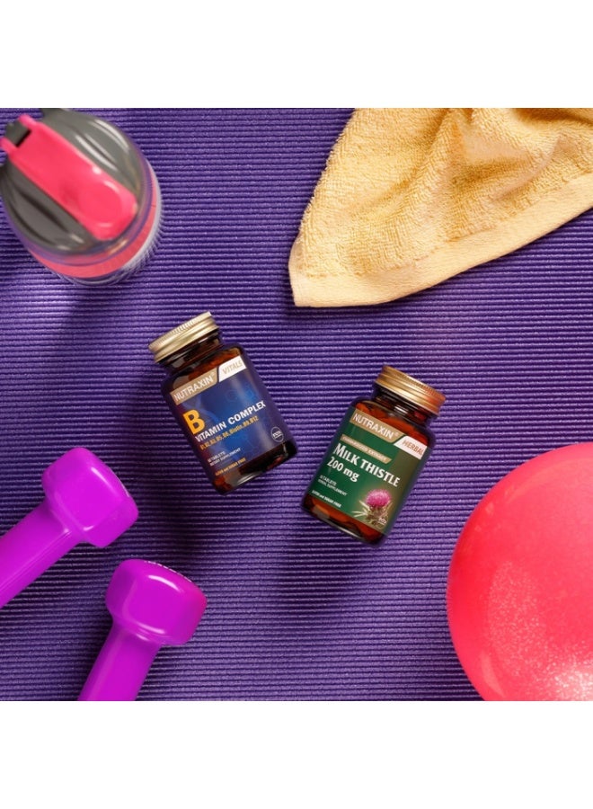 نوتركسين نوتراكسين مستخلص شوك الحليب سيليمارين، التخلص من سموم الكبد 200 ملجم، 60 قرصًا - Image 4