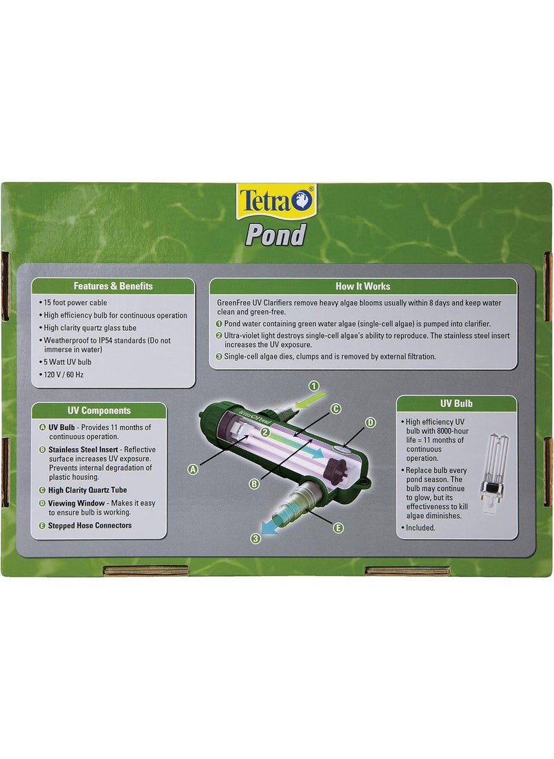 Tetra TetraPond UVC5 GreenFree UV Clarifiers For Up To 660 Gallons 5Watt  - Image 3