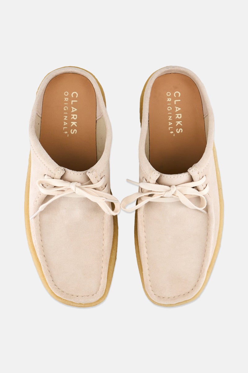 clarks Men Standard Wallabee Cup Lo Slip On Casual Shoes, Off White  - Image 3