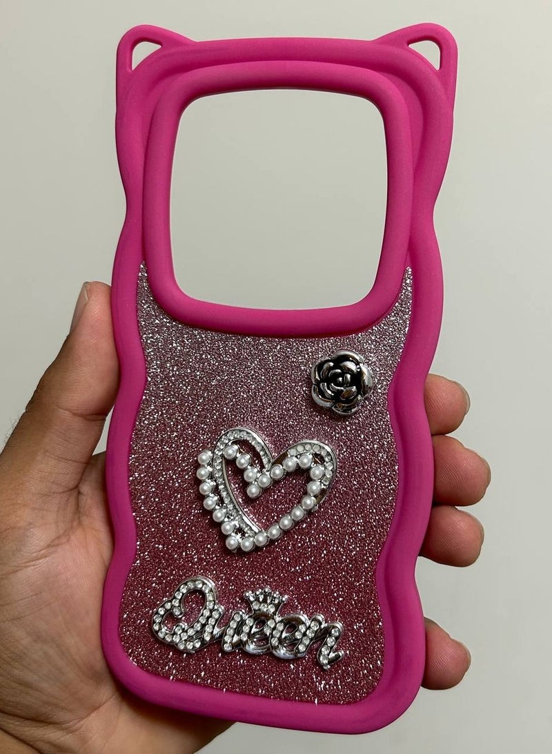 Queen Heart Back Cover Compatible with Oppo Reno 12F - Image 1