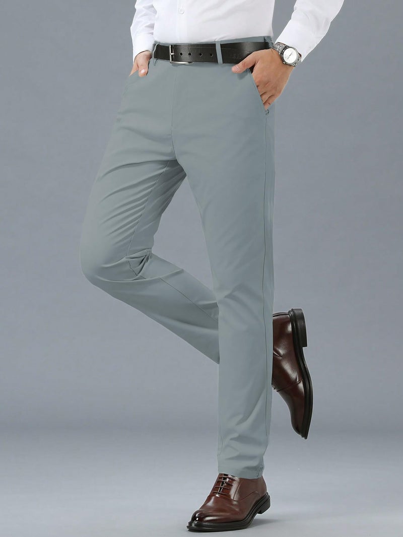 TAGDO® Men's Cotton Casual Trouser |Trousers for Man |Formal Pant for Man |Cotton Pants for Men (Trouser-2042-Grey-38) - Image 2