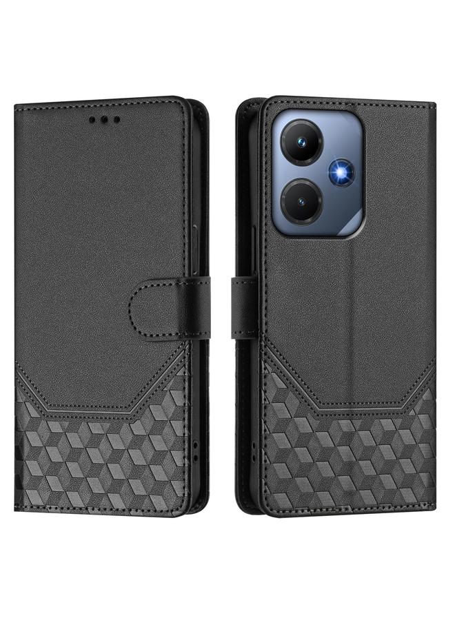 S-TOP Case For Infinix Hot 30i Honeycomb Embossing RFID Leather Phone Case - Image 2