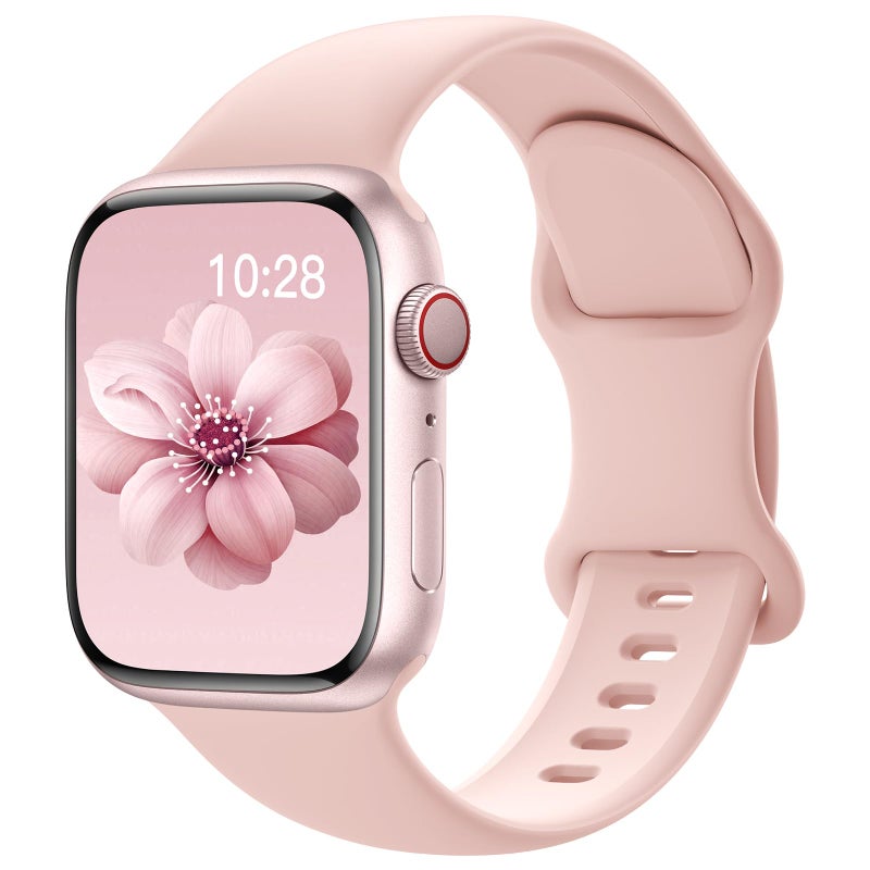 SuperNaNa Sport Silicone Band Compatible with Apple Watch Bands 40mm 38mm 41mm 44mm 45mm 42mm 49mm Women Men,Soft Wristband Waterproof Replacement Sport Strap for iWatch Bands Series 9 8 7 6 5 4 3 2 1 SE Ultra - Image 1