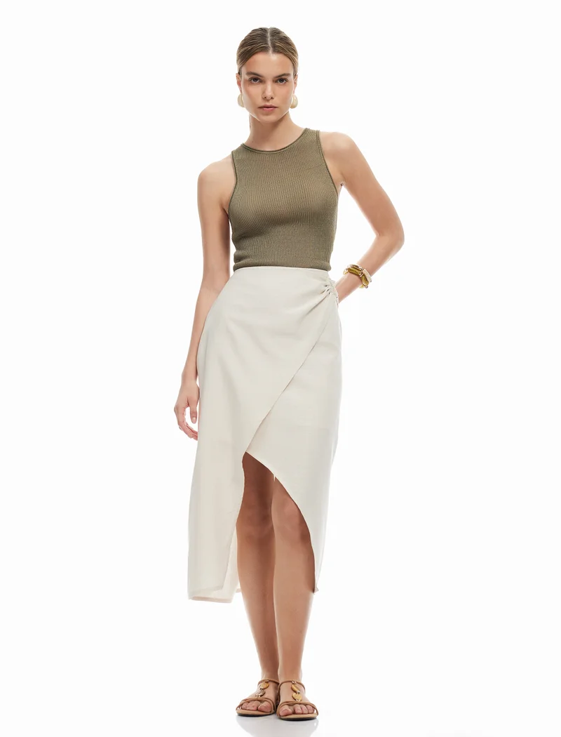 كوتون Linen Mix Skirt