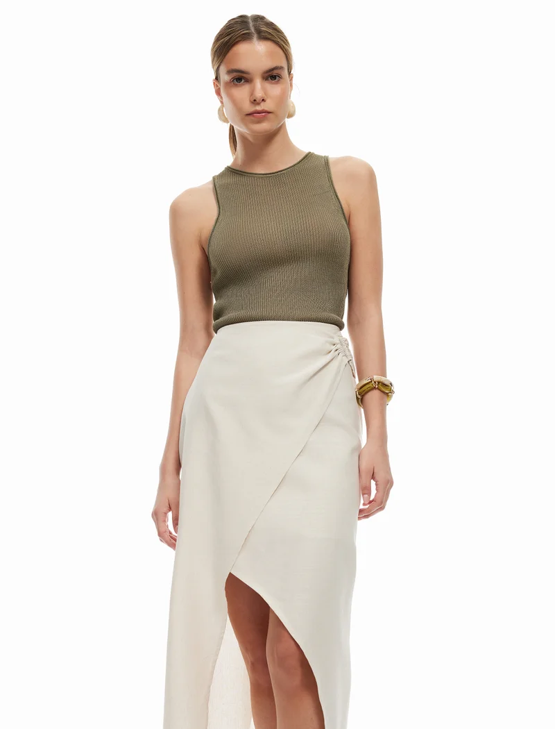 كوتون Linen Mix Skirt
