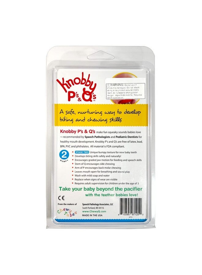 تشوي تيوبز مجموعة أنابيب مضغ P & Q للأطفال المصابين بالتوحد واضطراب طيف التوحد وعلاج النطق عن طريق الفم (1 أحمر P and Q (عقدي))