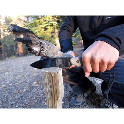 ESEE Laser Strike Knife, Black Blade, Micarta Handles, Kydex Sheath - Image 2