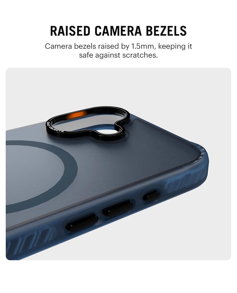 Daily Objects غطاء خلفي واقي مغناطيسي من بولي كربونات نيمبوس متوافق مع آيفون 16 | حماية الكاميرا والجسم | مقاوم للصدمات والخدوش | قطع دقيقة وتصميم عصري | شحن لاسلكي أزرق - Image 5