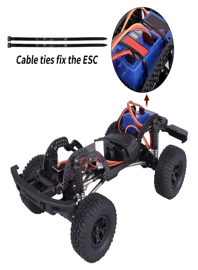 CrazyHobby LCG Chassis Kit Carbon Fiber Frame with ECS securing Straps for 1/18 TRX4M Bronco Defender Crawler Car Upgrade Parts - Image 4