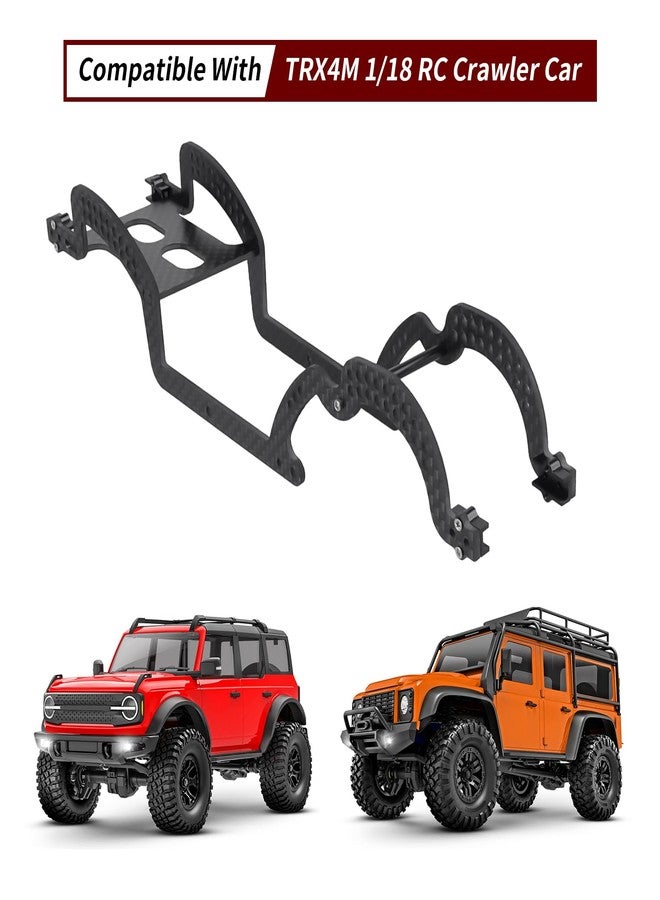 CrazyHobby LCG Chassis Kit Carbon Fiber Frame with ECS securing Straps for 1/18 TRX4M Bronco Defender Crawler Car Upgrade Parts - Image 2
