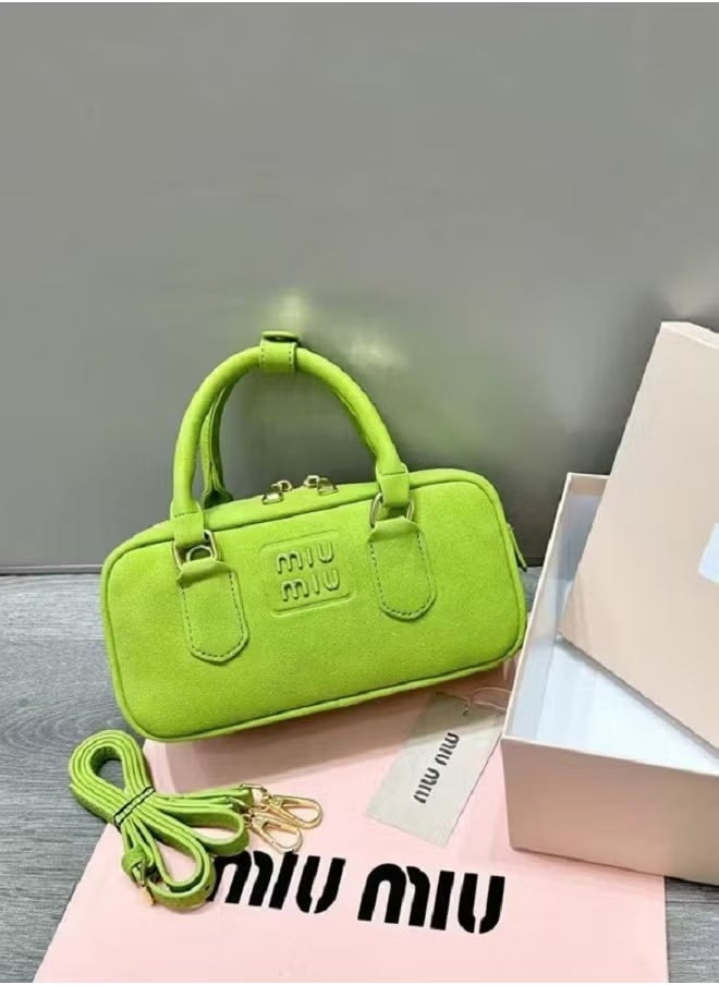 Miu Miu Arcadie Padded Suede Top-handle Bag 