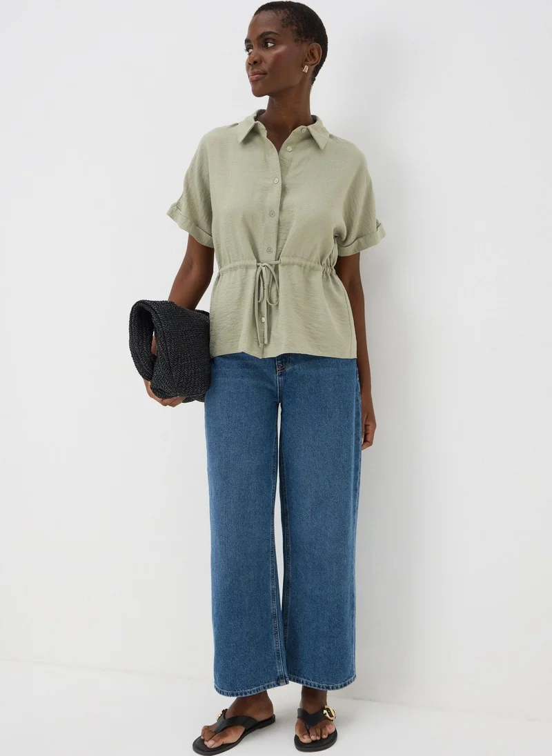Matalan Sage Short Sleeve Tie Shirt