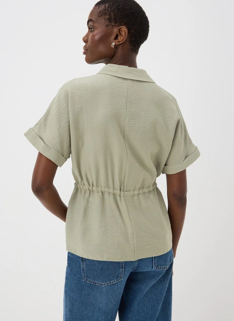 Matalan Sage Short Sleeve Tie Shirt