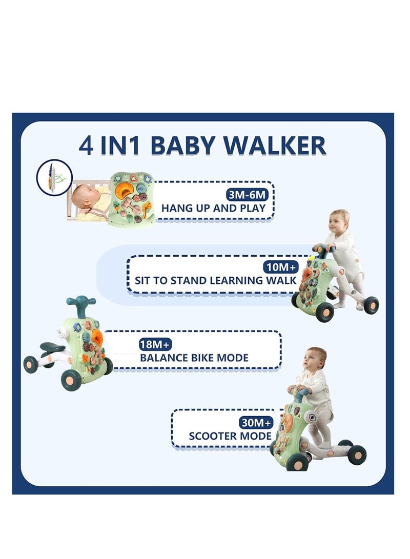 Dubkart 4 in 1 Walker for Baby - Green - Image 2