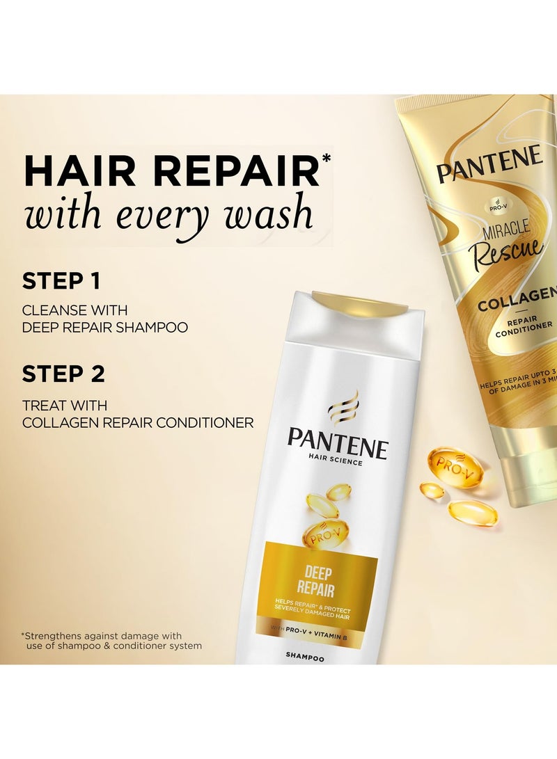 Pantene Advanced Hairfall Solution, Total Damage Care Shampoo, Pack of 1, 340ML, Gold - Image 4