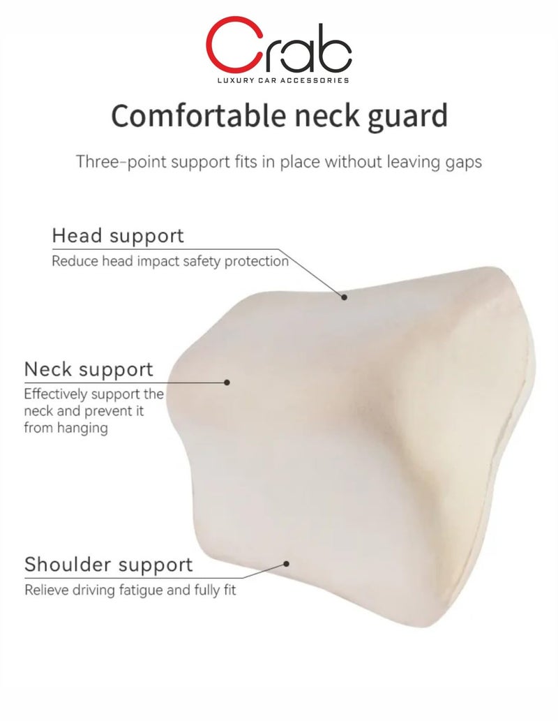 Crab Mercedes Cushion/Neck Rest Cushion - Ultimate Comfort for Your Neck, Relaxation & Stress Relief During Long Car Rides - Perfect Neck Rest Cushion for Car - Image 4
