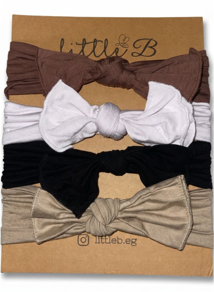 Little B Headband Bows - Neutral Colors - Image 1