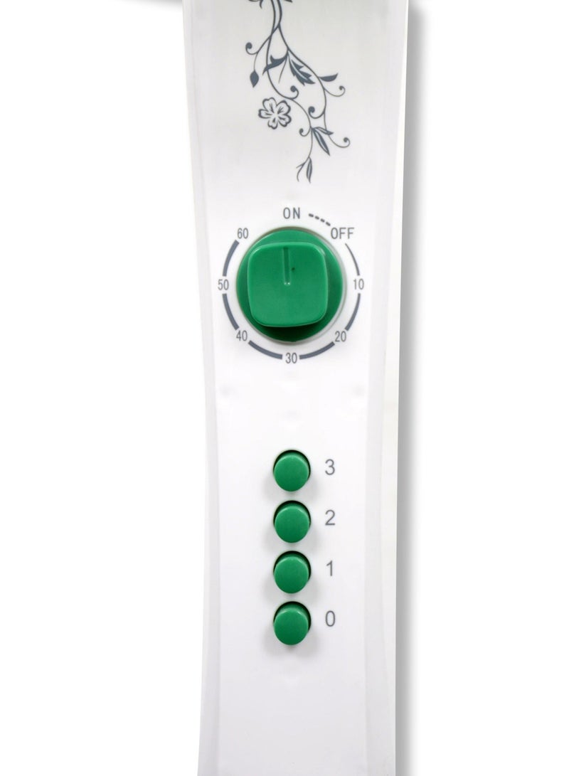 أريون اريون مروحة فلوريتا العمودية 16 بوصة | محرك هادئ للغاية 50 واط، 3 سرعات ومؤقت 60 دقيقة | FS-1640 (أخضر) - Image 4