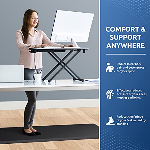 KitchenClouds Kitchen Mat Cushioned Anti Fatigue Rug 17.3"x60" Water Resistant Non Slip Standing Desk Mat Comfort Floor Mats for House Sink Office (Black) - Image 4