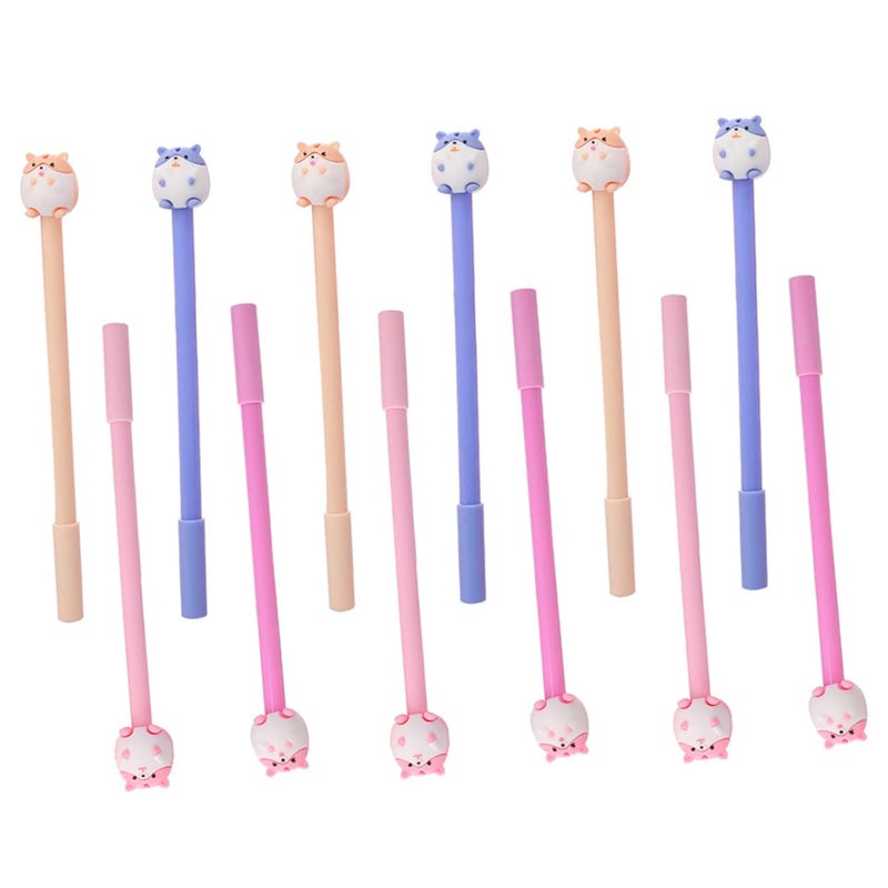 12 Pack Cartoon Neutral Pens For School Office Comfortable Grip Stylish Writing Tools - Image 2