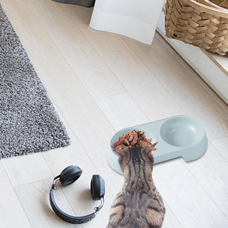 Dog Bowls - Macaron Elevated Cat Double Bowl,Puppy Food and Water Bowls Set, Pet for Feeding Small Medium Large Dogs Cats Puppies - Image 3