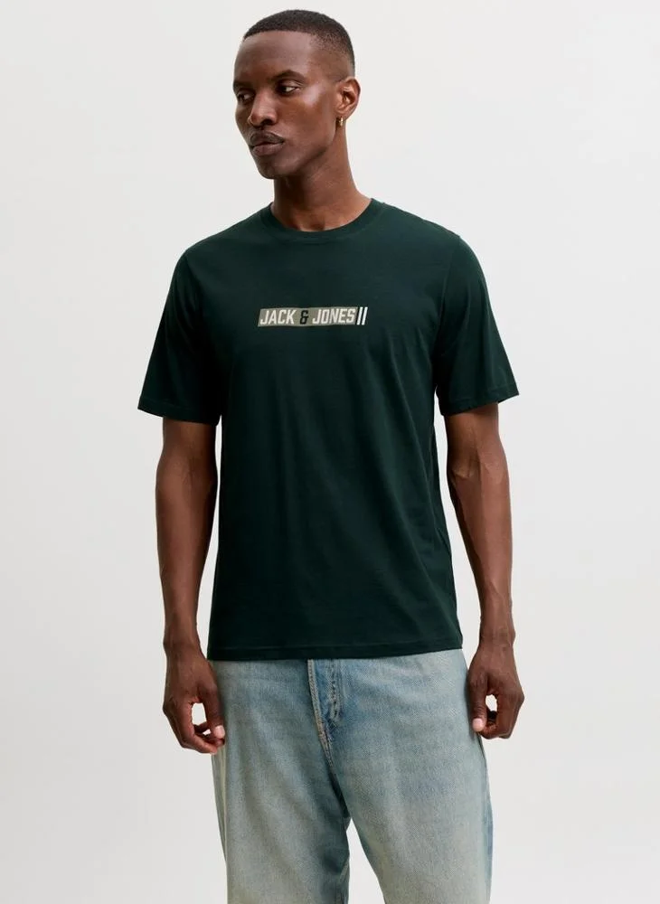 JACK & JONES Casual Regular Fit Crew Neck T-Shirt