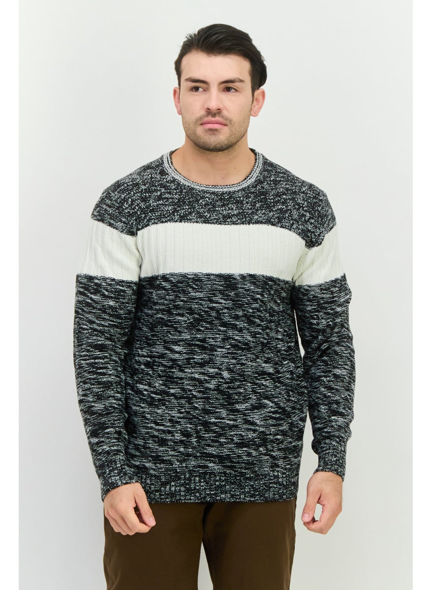 Men Crew Neck Knitted Long Sleeves Sweatshirt, Black - pzsku/ZBA5AF40DFCAF9DFF54B3Z/45/_/1738074172/bb0976fd-6582-4764-bc04-e02358ece35a