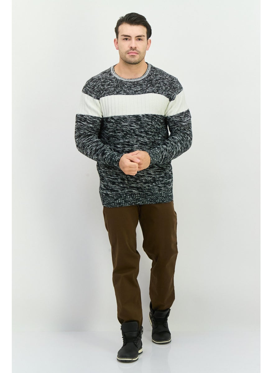 Men Crew Neck Knitted Long Sleeves Sweatshirt, Black - pzsku/ZBA5AF40DFCAF9DFF54B3Z/45/_/1738074224/3ee88142-3a58-4ed1-a612-e25e80e810c5