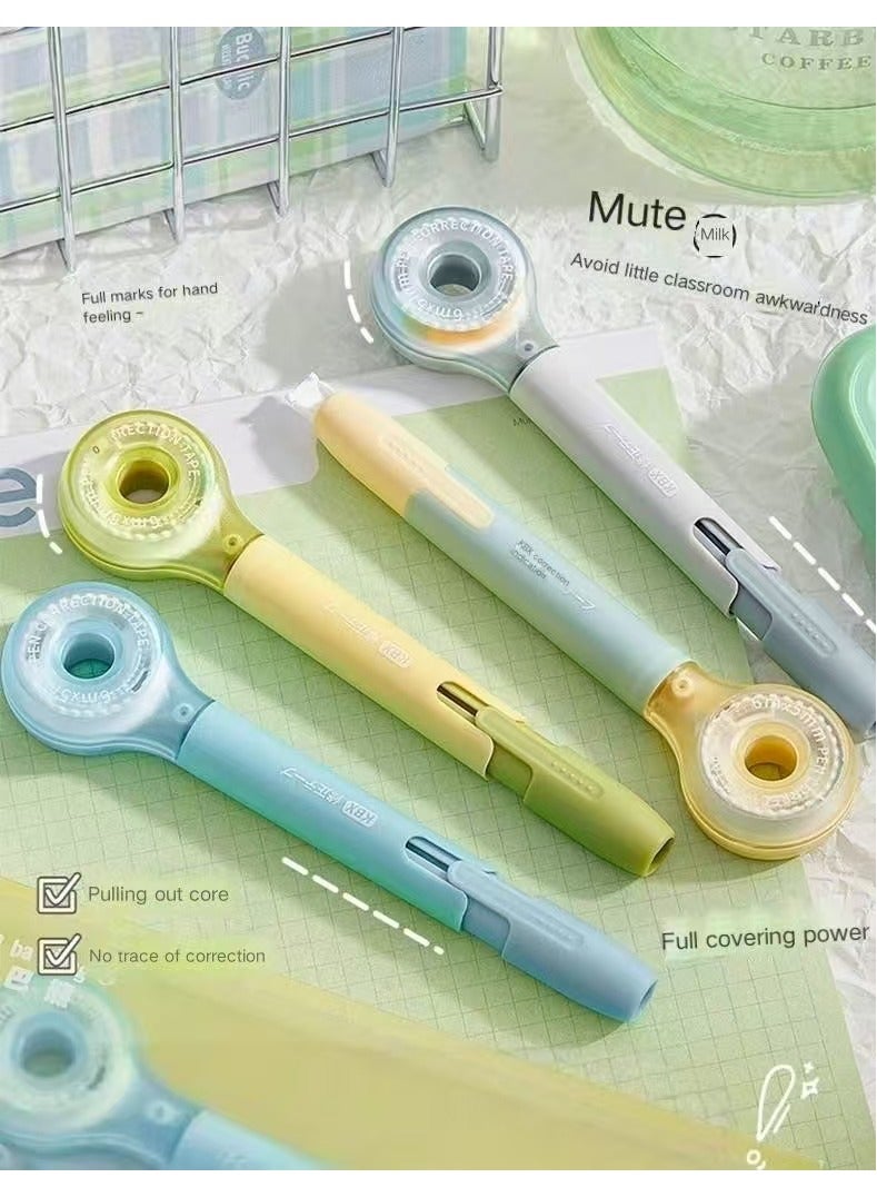 PAPERSAY 4 Pack Correction Tape Pen, Colorful White Out Tape Pen, Correction Tape Corrector Error Correction Tools, Easy to Use Writing Supplies, Correction Supplies for School Office Supplies - Image 3