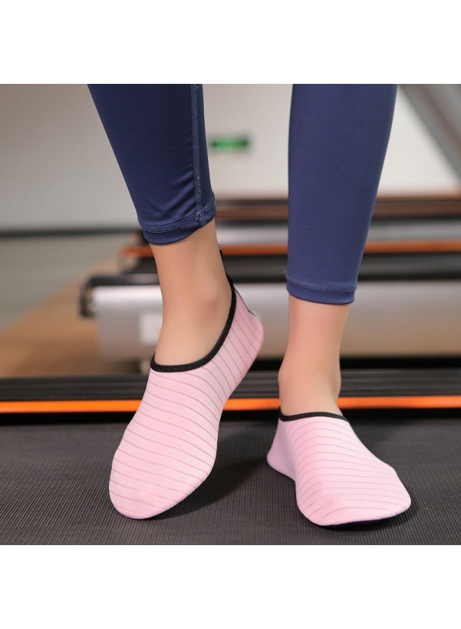 BUPY Water Shoes for Women Men Kids, Barefoot Quick-Dry Aqua Water Socks Slip-on Swim Beach Shoes for Snorkeling Surfing Kayaking Beach Walking Yoga(Pink) - Image 4