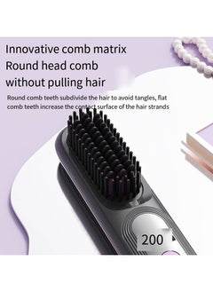 General Mini Ionic Straightening Comb – Travel-Friendly Straightener & Curler for Men/Women, Dual-Use Hair Styling Tool  - Image 4