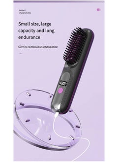 General Mini Ionic Straightening Comb – Travel-Friendly Straightener & Curler for Men/Women, Dual-Use Hair Styling Tool  - Image 2
