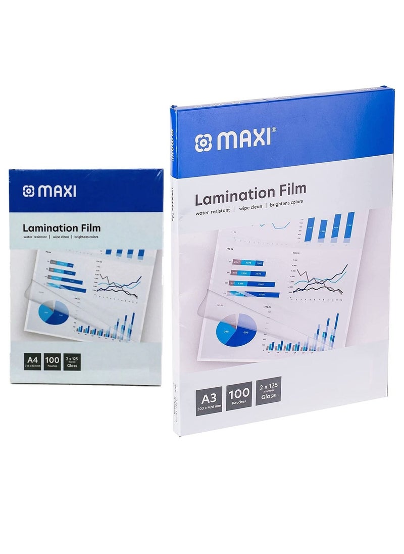 Maxi - 2-Pack A4 and A3 Lamination Pouch Set - Image 1