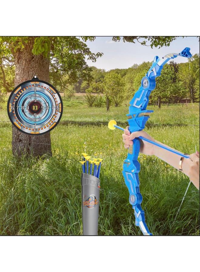Outdoor Toy Suction Cup Children Archery Beginner Shooting Sports Leisure Plastic Bow Arrow Arrow Set Bow Arrow Toy-Color:Folding Blue Upgrade (Send Target) - Image 3