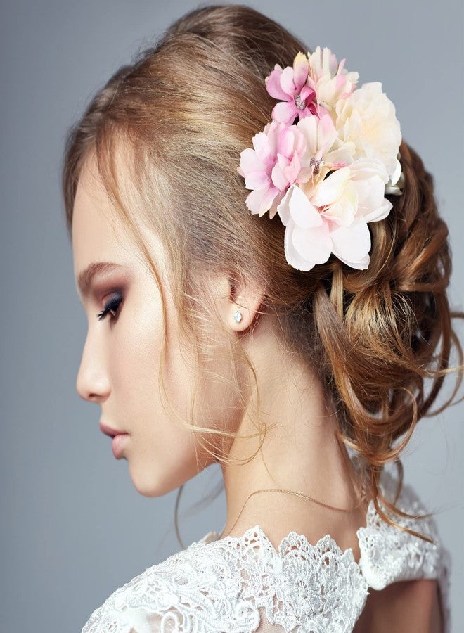 CHIROGRAPHY مجموعة CHIROGRAPHY من 10 قطع من مشابك الشعر المزينة بالزهور للنساء والفتيات | دبابيس شعر على شكل وردة ودبابيس بروش | إكسسوارات شعر بوهيمية للعروس | مشابك شعر أنيقة للحفلات وأعياد الميلاد - Image 2